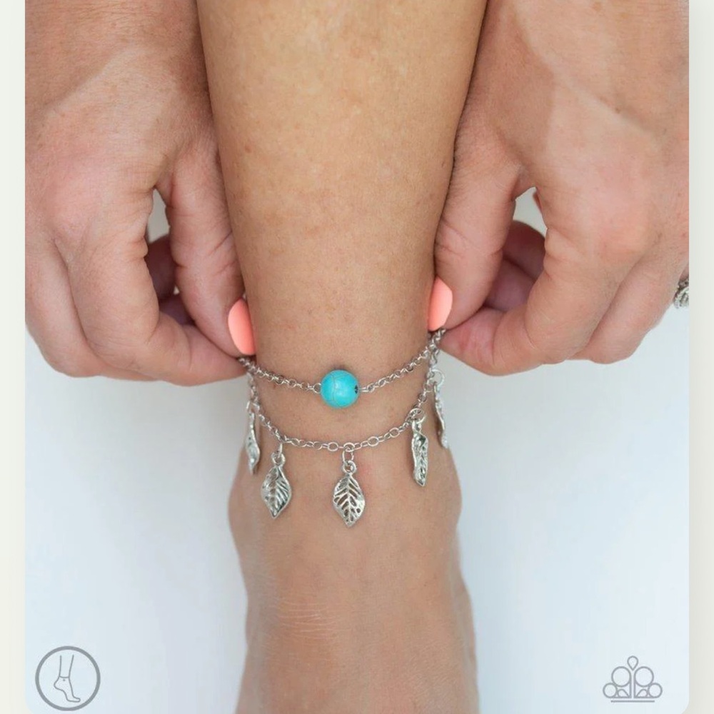 🔵🩵🔵 “EARTHY EXPLORER” BLUE ANKLET ~ PAPARAZZI❗️ 🔵🩵🔵